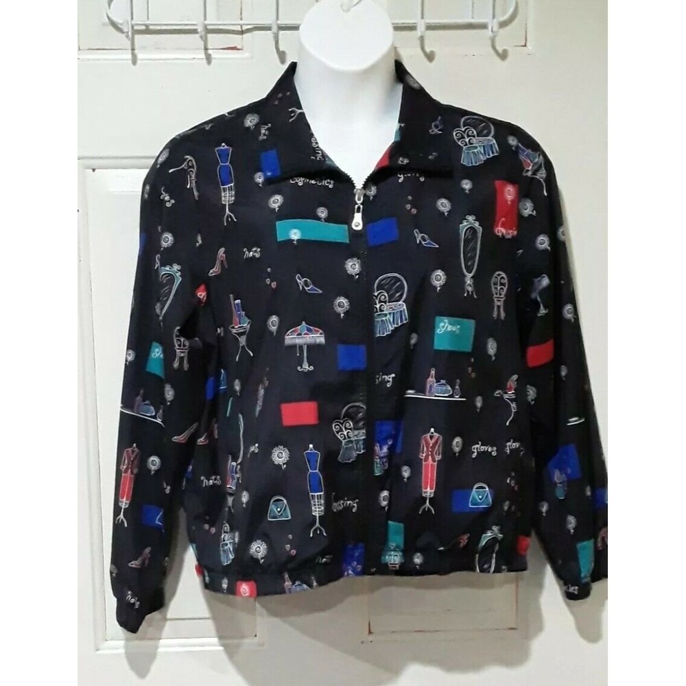 Vintage Jacket Graphic, , 1980’s Koret Sport Black Zip Up Windbreaker